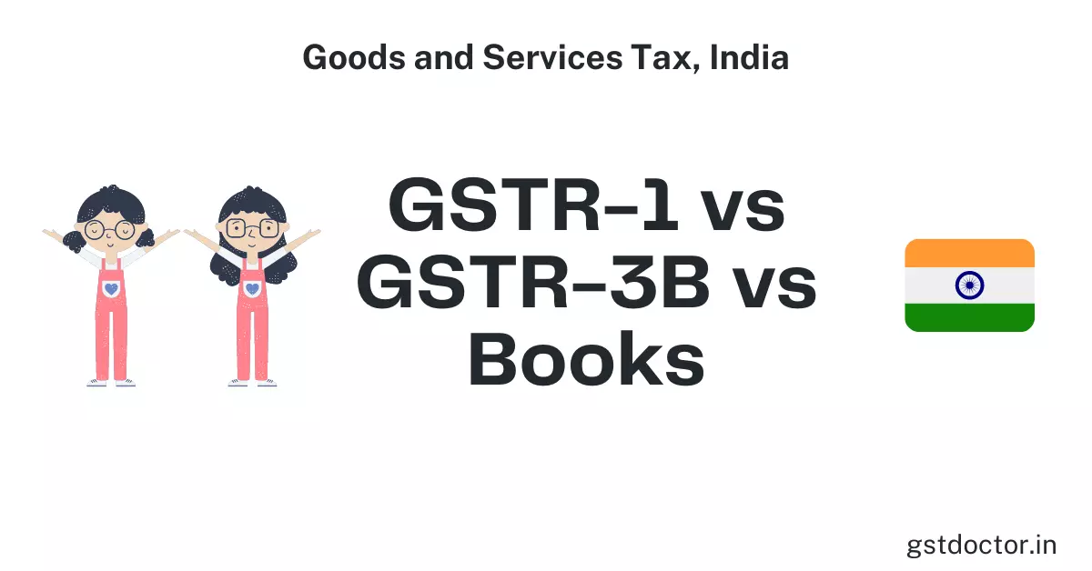 GSTR-1 vs GSTR-3B vs Books of Accounts