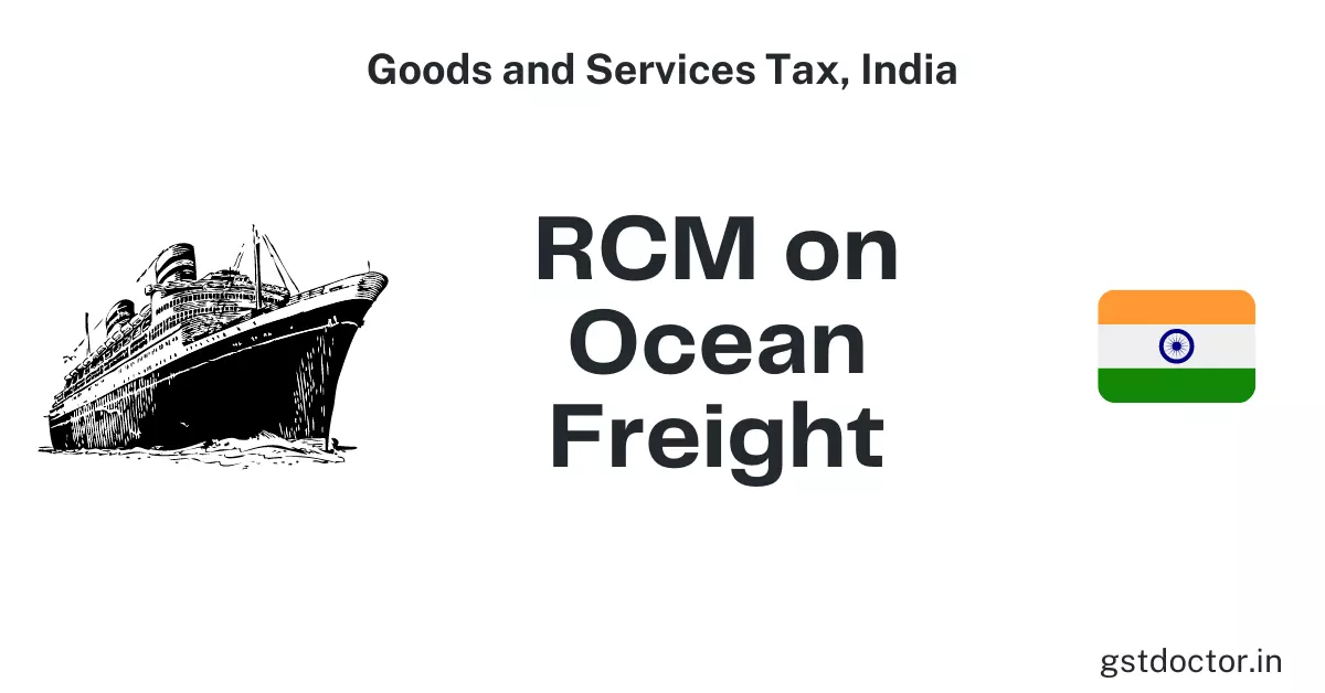 RCM on Ocean Freight